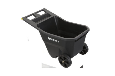 Gorilla Carts GCY Series GCY-45 Yard Cart, 300 lb, 4.5 cu-ft Deck, Polypropylene Deck, 2-Wheel, 9 in Wheel, Black