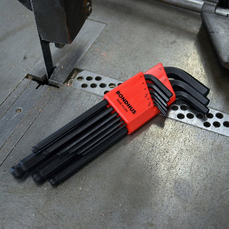 Bondhus 10999 Ball End L-Key Set, 9-Piece, ProGuard, Specifications: Metric Measurement System, Long Length