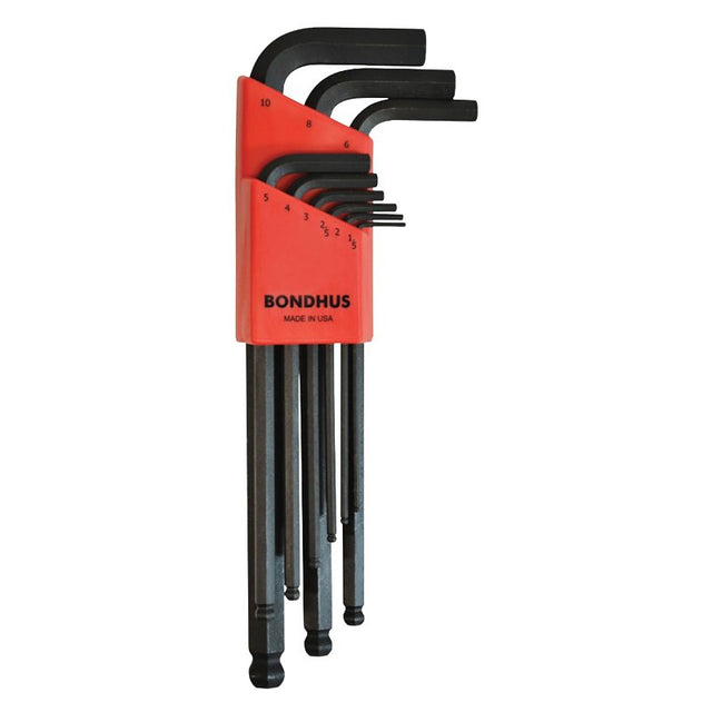 Bondhus 10999 Ball End L-Key Set, 9-Piece, ProGuard, Specifications: Metric Measurement System, Long Length