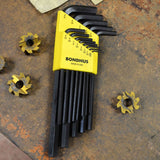 Bondhus 12137 L-Wrench Set, 13-Piece, Specifications: Hex End Type, Long Arm Handle