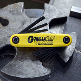 Bondhus GorillaGrip 12591 Hex End Key Set, 9-Piece, Steel, ProGuard, Specifications: SAE Measurement System