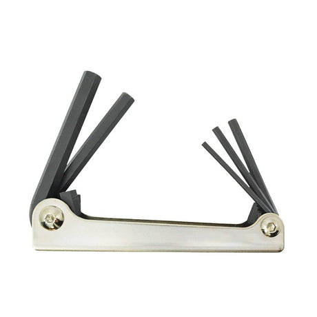 Bondhus 14585 Hex Key Fold Up Tool, 5-Piece, Protanium Steel, ProGuard, Specifications: SAE Measurement