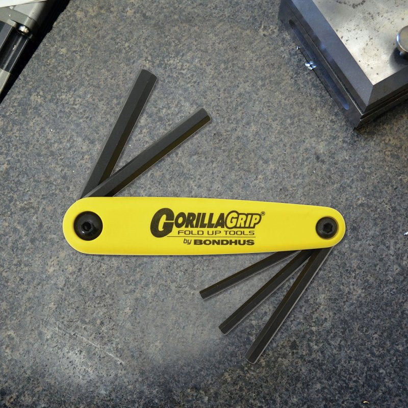 Bondhus GorillaGrip 12585 Hex End Key Set, 5-Piece, Steel, ProGuard, Specifications: SAE Measurement System
