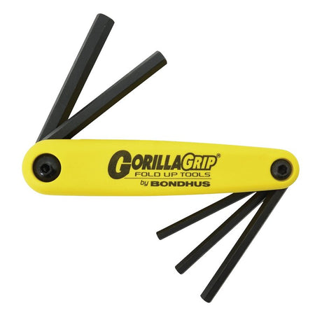 Bondhus GorillaGrip 12585 Hex End Key Set, 5-Piece, Steel, ProGuard, Specifications: SAE Measurement System