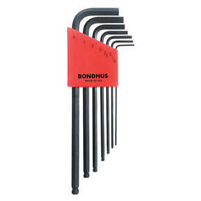 Bondhus 10992 L-Wrench Set, 7-Piece, Steel, ProGuard, Specifications: Ball End Tip, Long Arm Handle