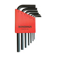 Bondhus 12292 L-Wrench Set, 7-Piece, Steel, ProGuard, Specifications: Hex End Tip, Short Arm Handle