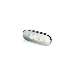 Hella 980869401 Oblong LED Surface Mount Courtesy Lamp, Warm White LEDs w/SS Rim