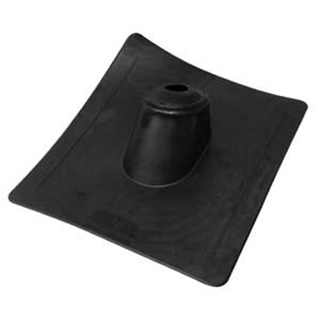 Duraflo 551144BL Roof Flashing, 18.08 in OAL, 16.3 in OAW, 4 in Pipe, Plastic