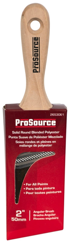ProSource OR 21681 0200 Angular Sash Paint Brush, Round Handle