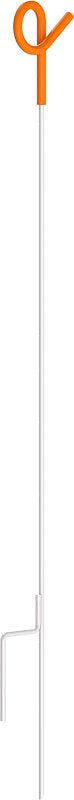 Gallagher G64219 Standard Pigtail Post, 42 in H, Plastic/Steel, Orange/White, Pack of 50