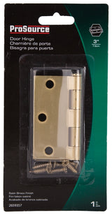 ProSource BH-BS03-PS Square Corner Door Hinge, 3 in H Door Leaf, 1-1/4 in W Door Leaf, 2.2 mm Thick Door Leaf, 3 x 3 in