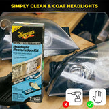 Meguiar's G2970 Headlight Restoration Kit, 4 fl-oz, Liquid
