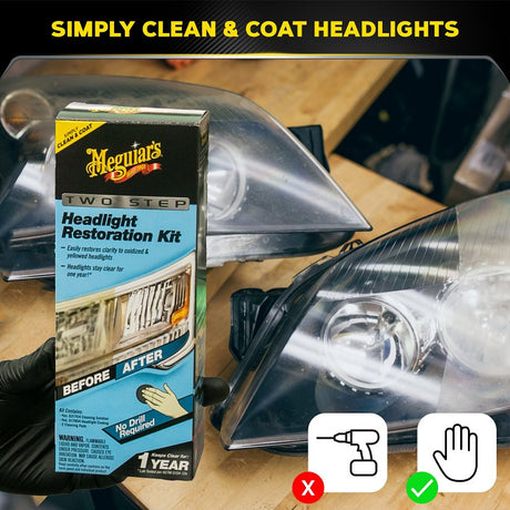 Meguiar's G2970 Headlight Restoration Kit, 4 fl-oz, Liquid