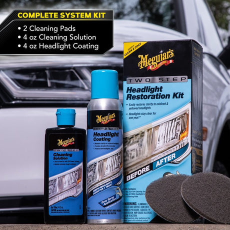 Meguiar's G2970 Headlight Restoration Kit, 4 fl-oz, Liquid