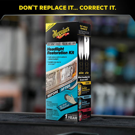 Meguiar's G2970 Headlight Restoration Kit, 4 fl-oz, Liquid