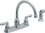 Moen Caldwell Series CA87888 Kitchen Faucet, 1.5 gpm, 2-Handle, Stainless Steel, Chrome Plated, Deck Mounting