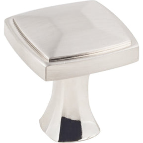 KasaWare K121SN-4 Square Cabinet Knob, 1-3/16 in Projection, Zinc, Satin Nickel