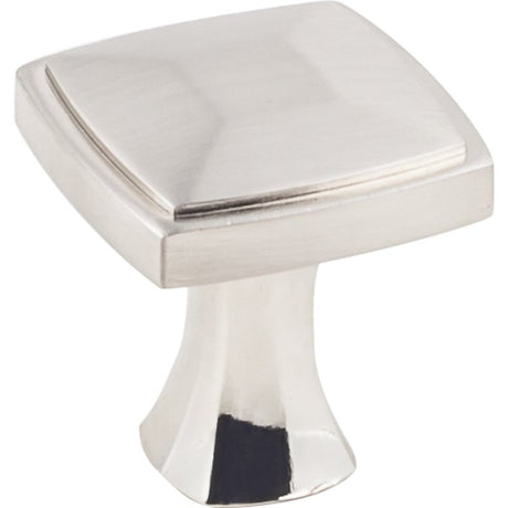 KasaWare K121SN-4 Square Cabinet Knob, 1-3/16 in Projection, Zinc, Satin Nickel
