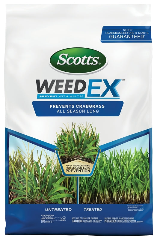 Scotts WeedEx 49024 Crabgrass and Grass Weed Preventer, Solid, Spreader Application, 10 lb Bag
