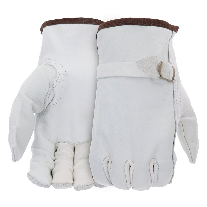 Boss 4070L Driver Gloves, L, Keystone Thumb, Open Cuff, Cowhide Leather, Tan