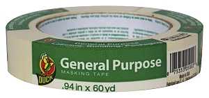 Duck 394693 Masking Tape, 60 yd L, 0.94 in W