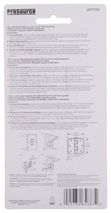 ProSource BH-102CH-PS Door Hinge, Steel, Chrome, Loose Pin, 180 deg Range of Motion, Screw Mounting