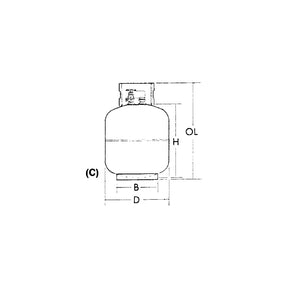 Manchester Tank 10504TC5 20 lb. Steel DOT Propane Cylinder