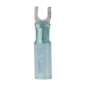 Ancor 314203 Marine Grade Heat Shrink Spade Terminal, #8 Fastener, 16-14 Wire, Blue, 3/Pk