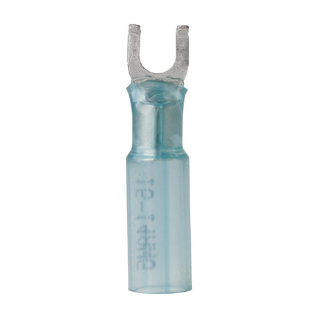 Ancor 314203 Marine Grade Heat Shrink Spade Terminal, #8 Fastener, 16-14 Wire, Blue, 3/Pk