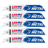 Lenox METALWOLF 6 in. Bi-Metal WAVE EDGE Reciprocating Saw Blade 14 TPI 5 pk