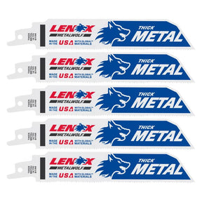 Lenox METALWOLF 6 in. Bi-Metal WAVE EDGE Reciprocating Saw Blade 14 TPI 5 pk