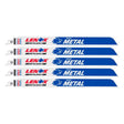 Lenox METALWOLF 12 in. Bi-Metal WAVE EDGE Reciprocating Saw Blade 10 TPI 5 pk