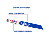 Lenox METALWOLF 12 in. Bi-Metal WAVE EDGE Reciprocating Saw Blade 10 TPI 5 pk