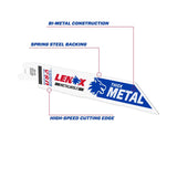 Lenox METALWOLF 6 in. Bi-Metal WAVE EDGE Reciprocating Saw Blade 14 TPI 25 pk