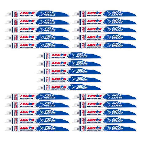 Lenox DEMOWOLF 9 in. Bi-Metal Reciprocating Saw Blade 10 TPI 25 pk