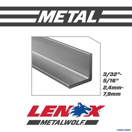 Lenox METALWOLF 12 in. Bi-Metal WAVE EDGE Reciprocating Saw Blade 18 TPI 5 pk
