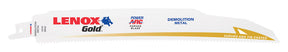 Lenox Gold 9 in. Bi-Metal Reciprocating Saw Blade 10 TPI 5 pk