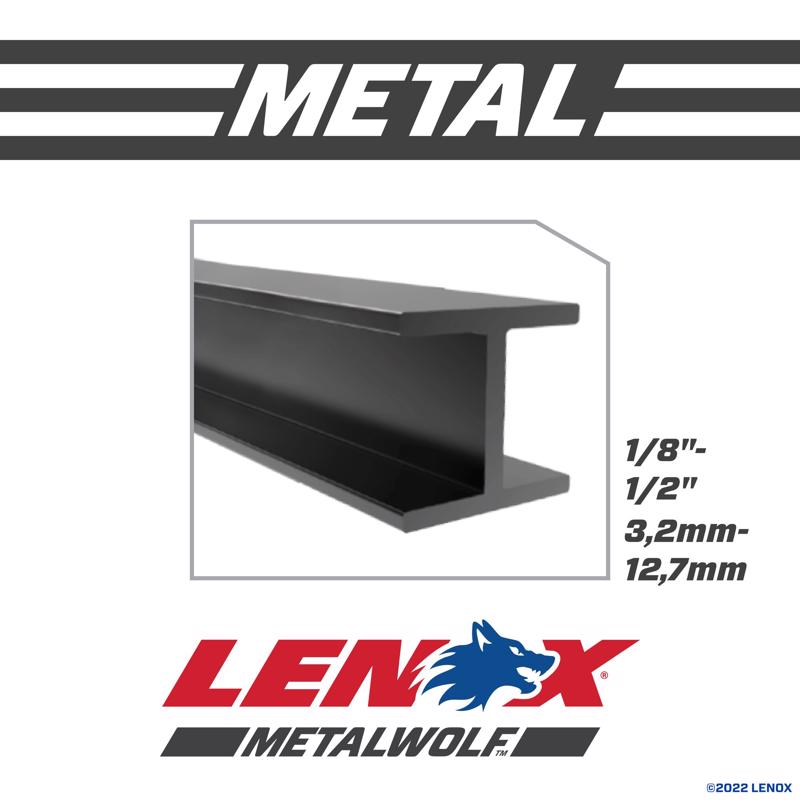 Lenox METALWOLF 12 in. Bi-Metal WAVE EDGE Reciprocating Saw Blade 14 TPI 5 pk