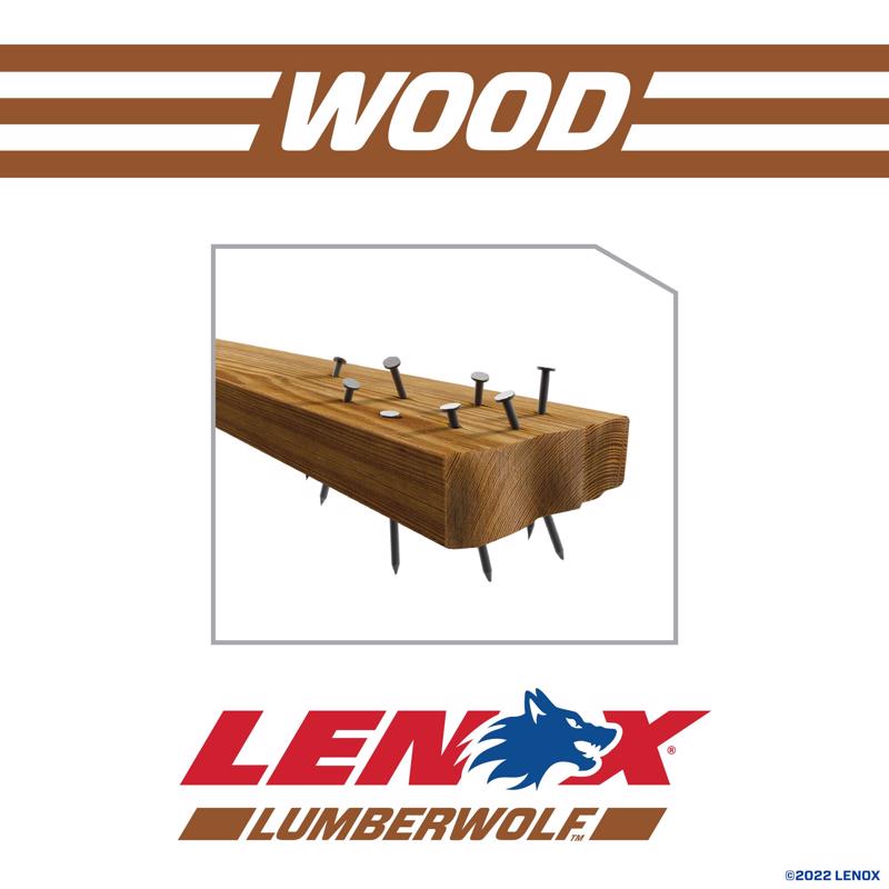Lenox LUMBERWOLF 6 in. Bi-Metal Reciprocating Saw Blade 6 TPI 25 pk