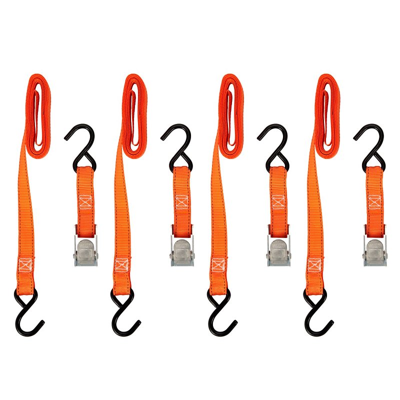 Keeper 05105 Tie-Down, 1 in W, 10 ft L, Polyester, Orange, 300 lb, S-Hook End Fitting, Steel End Fitting