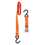 Keeper 05105 Tie-Down, 1 in W, 10 ft L, Polyester, Orange, 300 lb, S-Hook End Fitting, Steel End Fitting