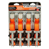 Keeper 05105 Tie-Down, 1 in W, 10 ft L, Polyester, Orange, 300 lb, S-Hook End Fitting, Steel End Fitting