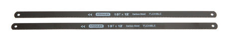 STANLEY 12 in. High Carbon Steel Hacksaw Blades 18 TPI 2 pk