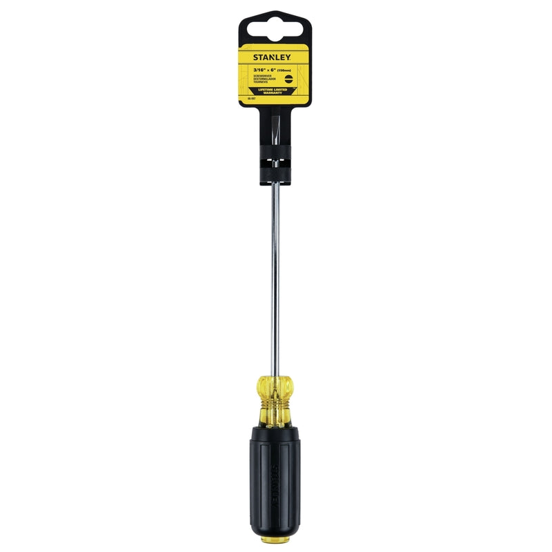 Stanley 3/16 in. X 6 in. L Slotted Cabinet Tip Screwdriver 1 pc