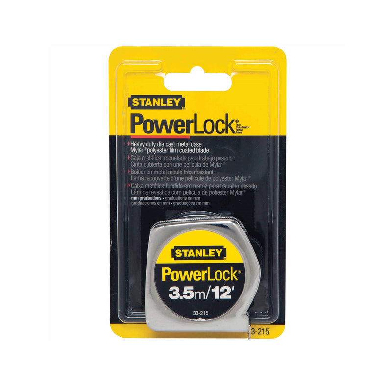 Stanley PowerLock 12 ft. L X 0.5 in. W Compact Tape Measure 1 pk