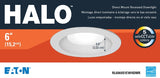 Halo RL Series RL6069FSD2W1EWH Downlight, 7.5 W, 120 V, Aluminum, White, Matte
