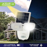 Halo SLFS07AM2W Motion Solar Security Light, 50 W, 2-Lamp, LED Lamp, Bright White, 700 Lumens, 4000 K Color Temp