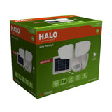 Halo SLFS Series SLFS1AM2W Solar Security Light, 70 W, 2-Lamp, LED Lamp, Bright White, 1000 Lumens, 4000 K Color Temp