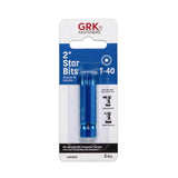 GRK Fasteners Star T40 X 2 in. L Power Bit Steel 2 pc