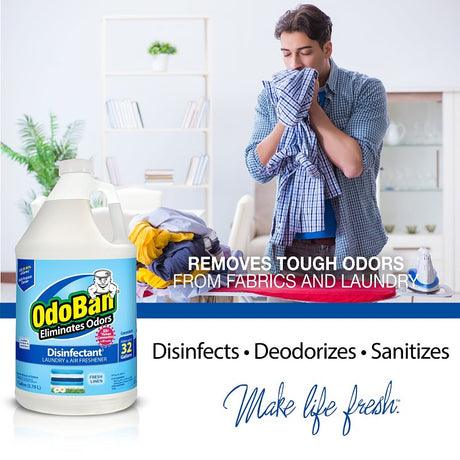 Odoban 911701-G4 Multi-Purpose Concentrate, 1 gal, Liquid, Linen Alcohol, Clear/Pale Yellow, Pack of 4